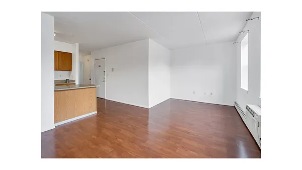 a view of a kitchen with a sink