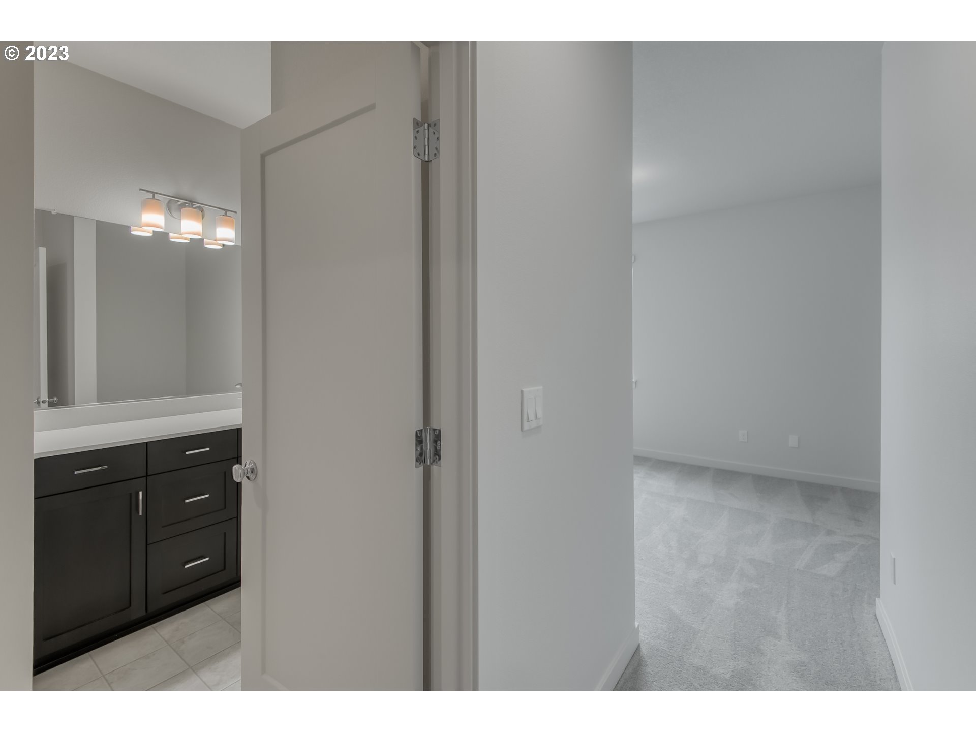 2045 Strong Road Southeast Salem, OR 97302 - Photo 8 of 10 a bathroom with a sink and a mirror