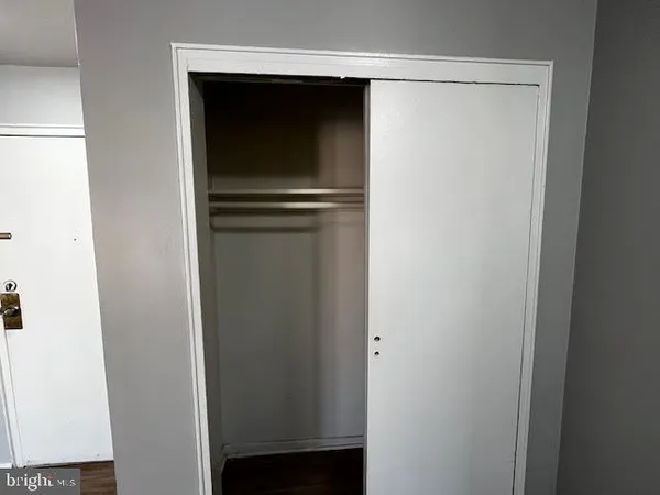 a close view of closet