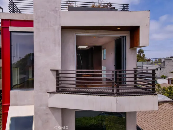 a view of a building with a window