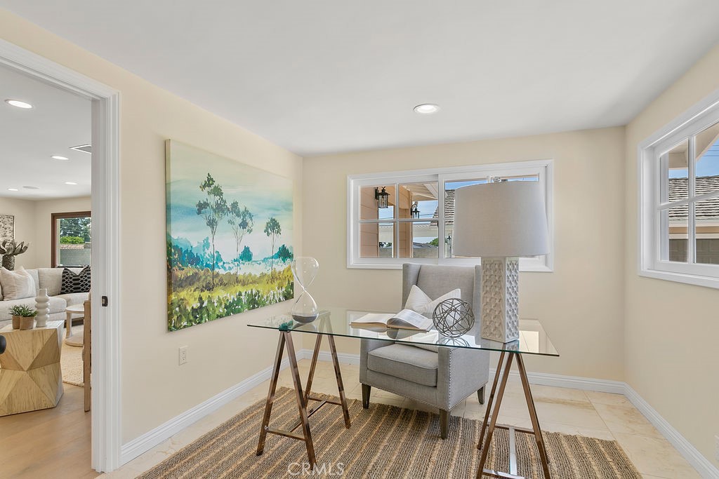 9631 Fleet Road Villa Park, CA 92861 - Photo 25 of 64 a workspace with furniture and a wooden floor
