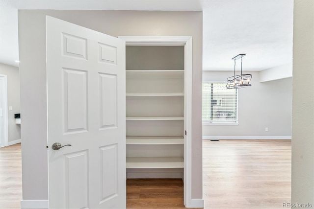 a view of a room with rack on the wall