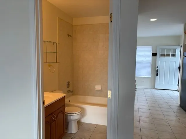 a view of a terrace with a bench