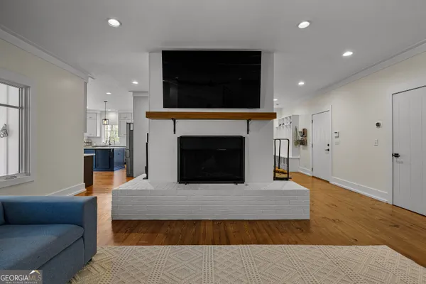 a bedroom with a bed and a walk in closet