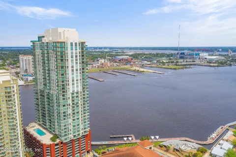 a view of an ocean and beach