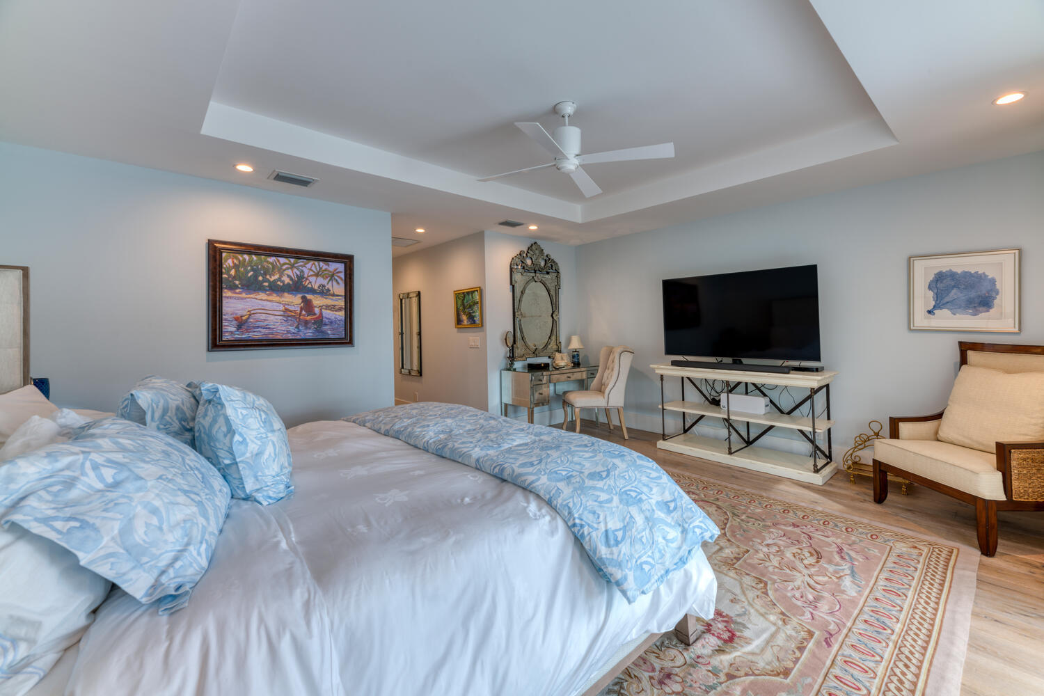 1041 Gulfstream Way Riviera Beach, FL 33404 - Photo 35 of 39 a bedroom with a bed and a flat screen tv