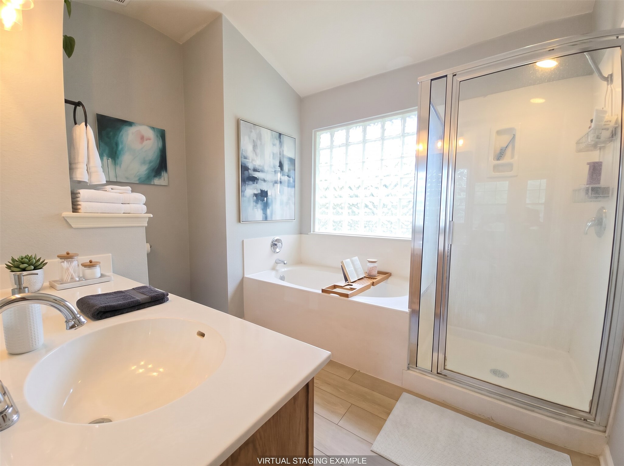 815 Bogart Road Cedar Park, TX 78613 - Photo 9 of 14 Indulge in a tranquil bathing experience with a large soaking tub and separate shower.