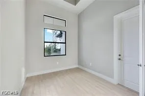 an empty room with window