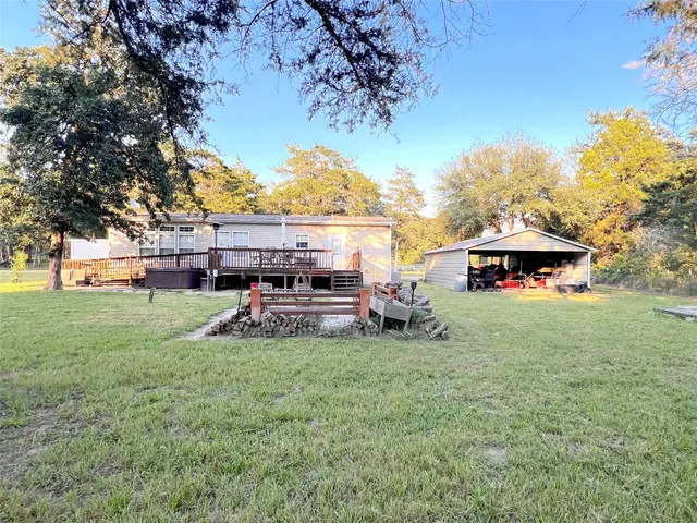 a backyard of a house