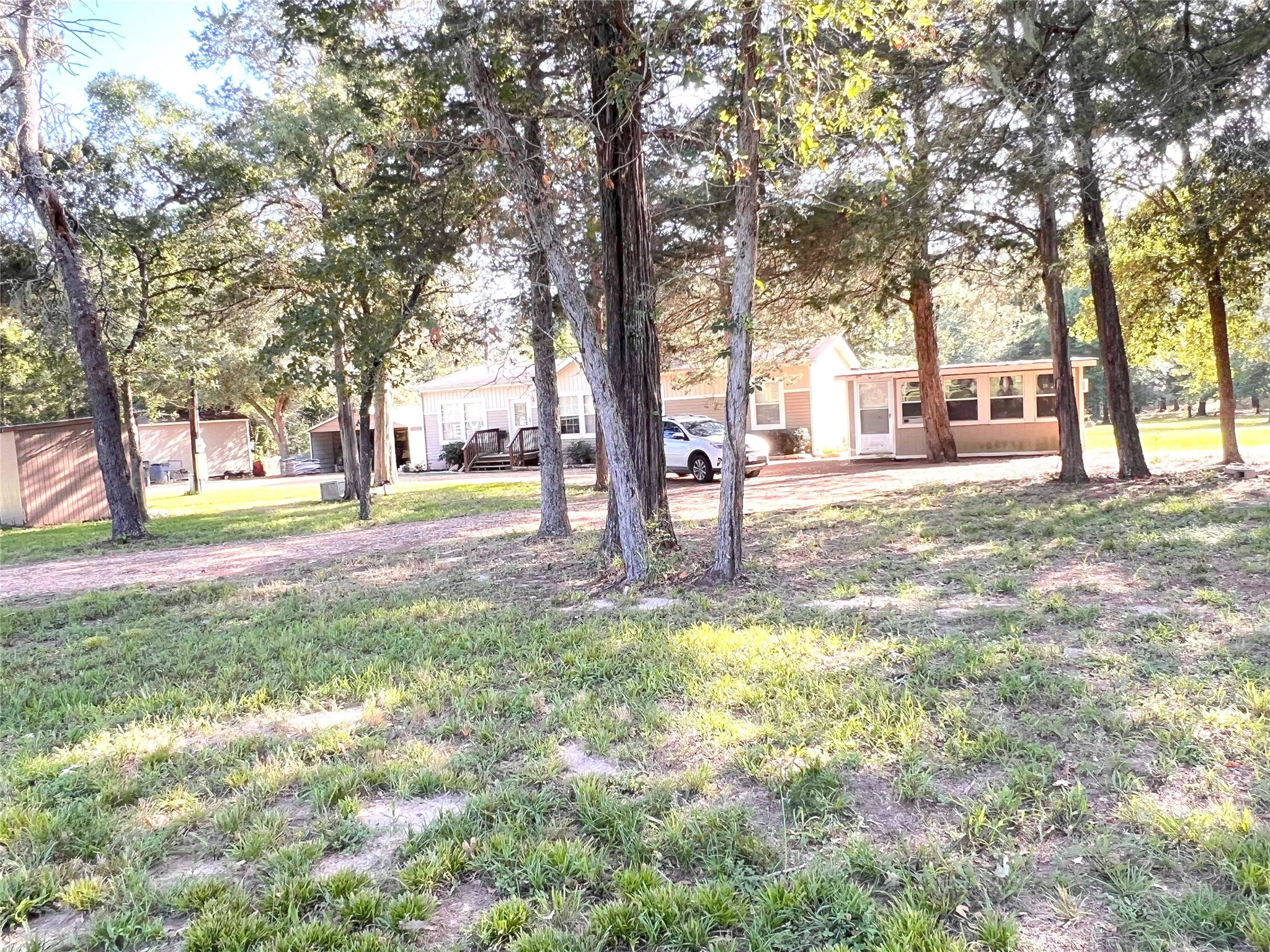 1079 Schuette Road New Ulm, TX 78950 - Photo 9 of 20 a view of a yard with a tree