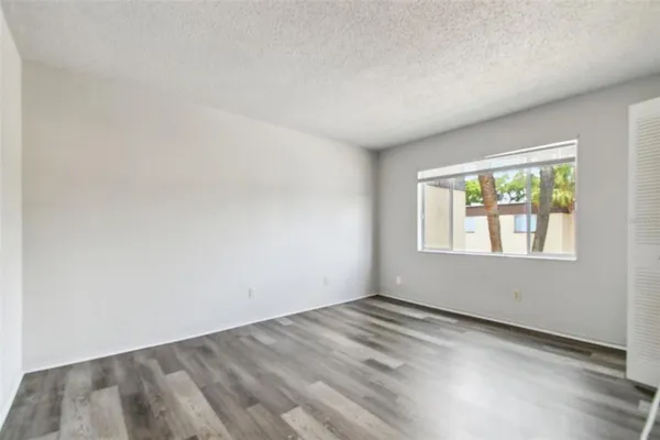 an empty room with a window