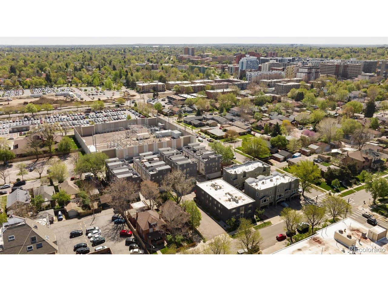 1324 Garfield Street Denver, CO 80206 - Photo 19 of 22 an aerial view of residential houses with city view