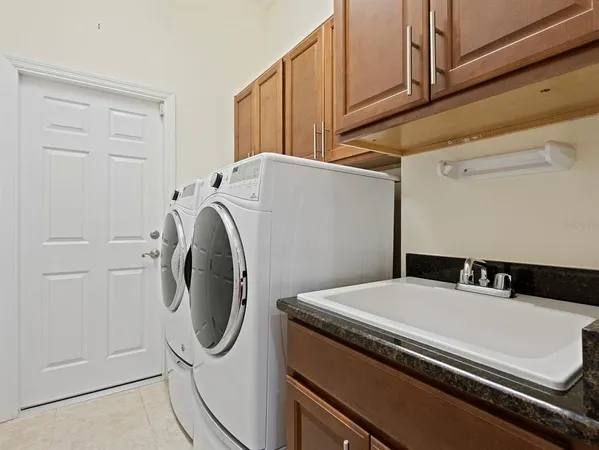 a view of a room with a large window