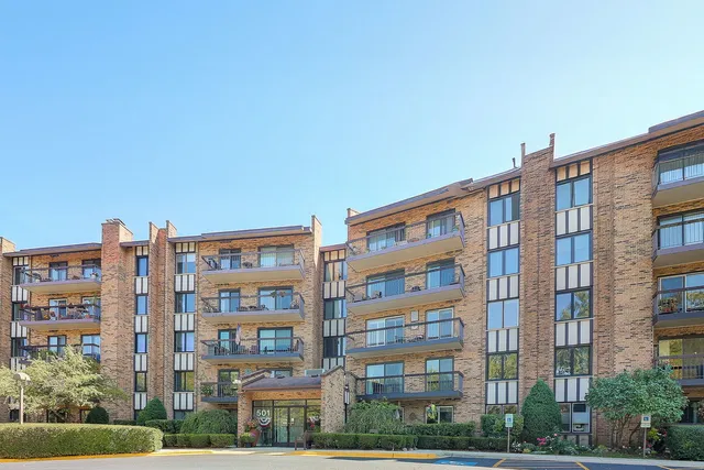 a front view of a building