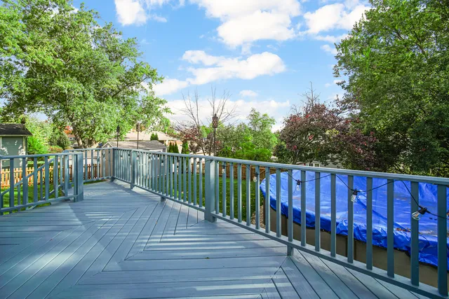 a view of wooden deck