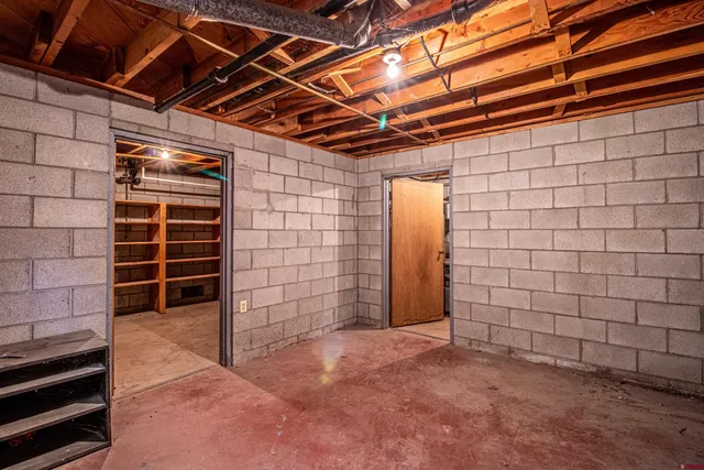 a view of an empty storage area