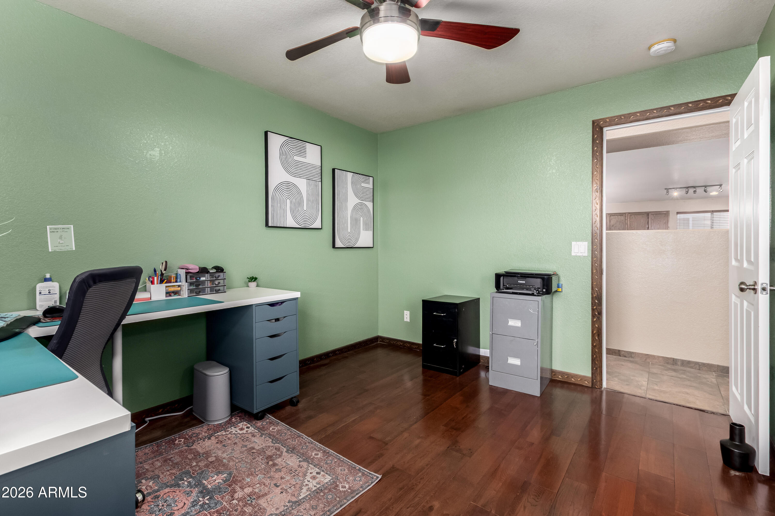 1147 North Marvin Street Gilbert, AZ 85233 - Photo 21 of 31 a view of room with window and wooden floor