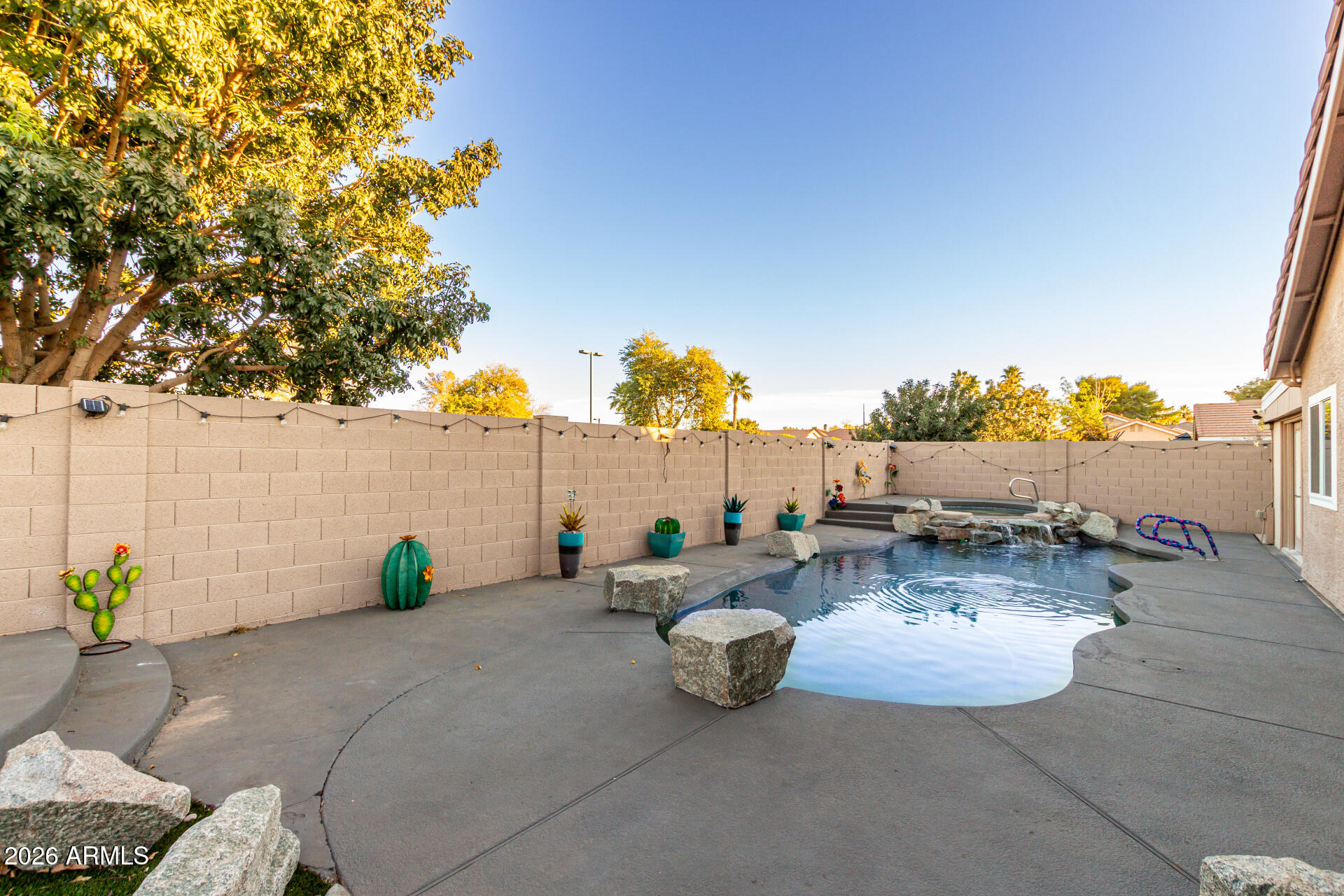 1147 North Marvin Street Gilbert, AZ 85233 - Photo 29 of 31 a view of the patio and fire pit