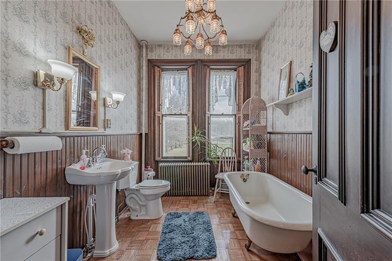 1892 McClellandtown Road Adah, PA 15410 - Photo 17 of 33 a bathroom with a sink a toilet and a mirror