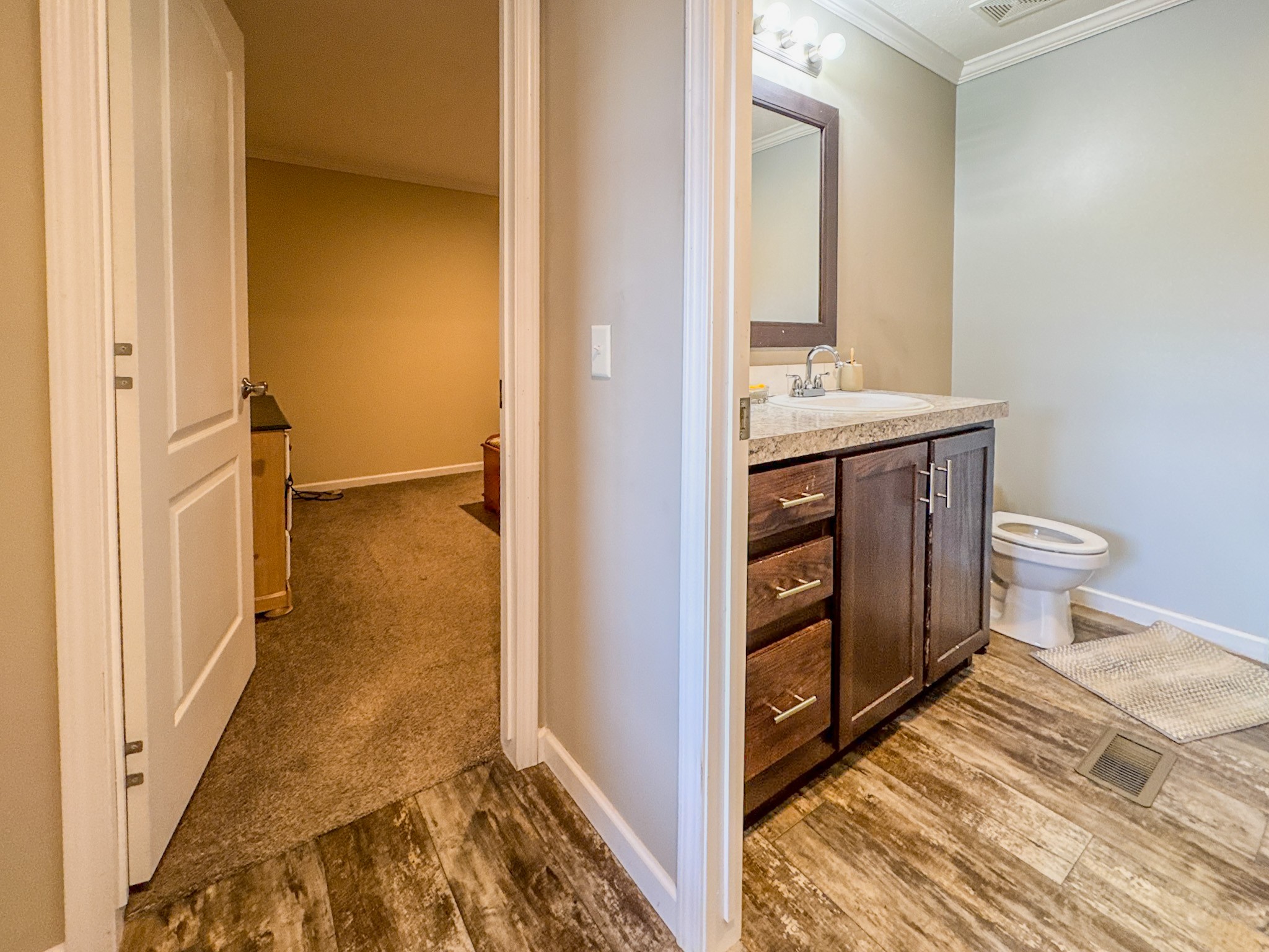 1198 David Patterson Road Lutts, TN 38471 - Photo 19 of 82 a bathroom with a sink and a mirror