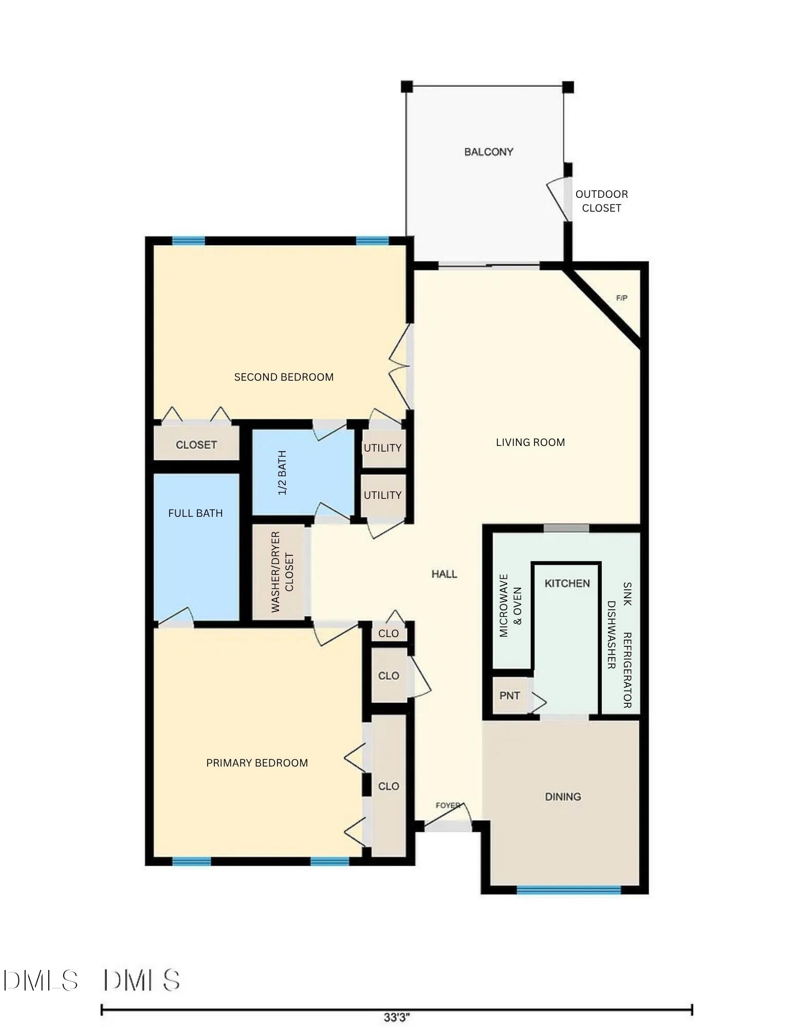 4641 Timbermill Court, Unit 102 Raleigh, NC 27612 - Photo 2 of 2 Floorplan