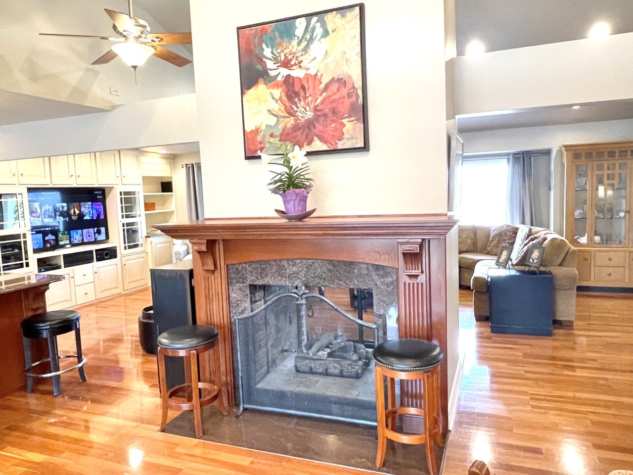 2583 East 259th Road Peru, IL 61354 - Photo 13 of 48 a living room with furniture and a fireplace