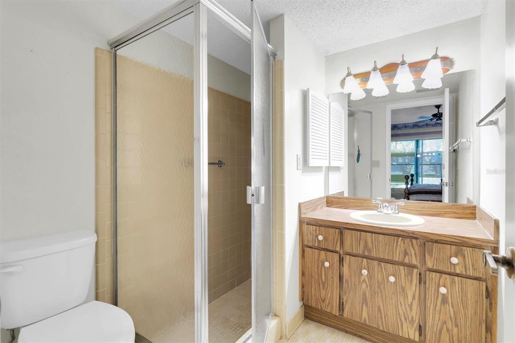 11204 Pembridge Court, Unit 4 Port Richey, FL 34668 - Photo 16 of 58 a bathroom with a sink vanity mirror and toilet
