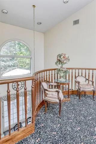 a view of a porch with chairs