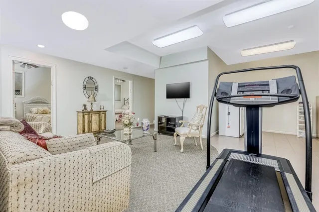 a living room with furniture and a couch