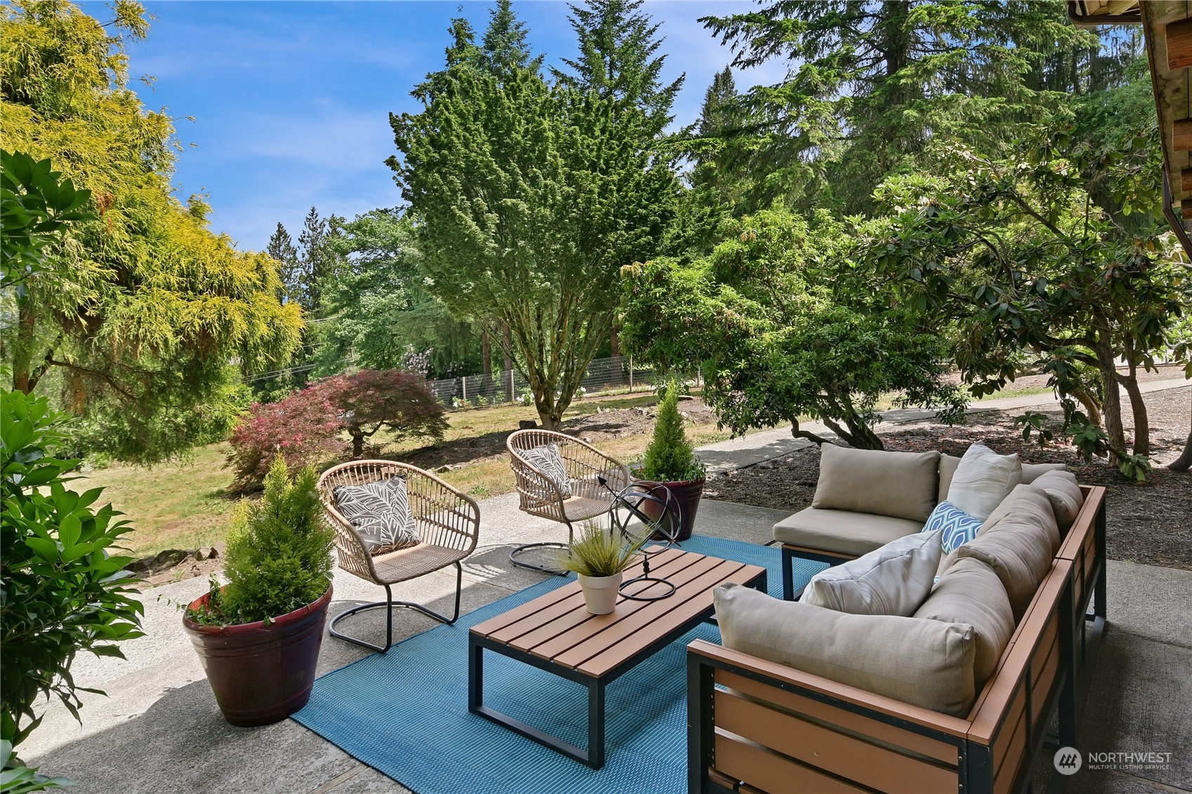 18724 High Rock Road Monroe, WA 98272 - Photo 21 of 39 a view of a with furniture in a backyard