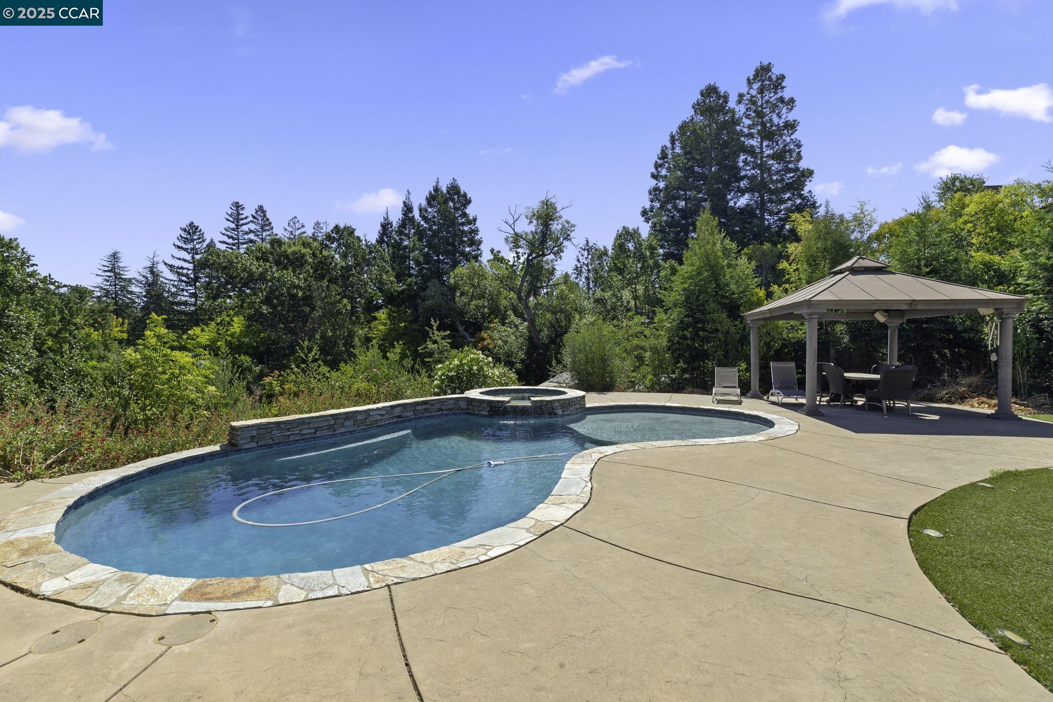 1910 San Miguel Drive Walnut Creek, CA 94596 - Photo 34 of 58 a view of a swimming pool with sitting area