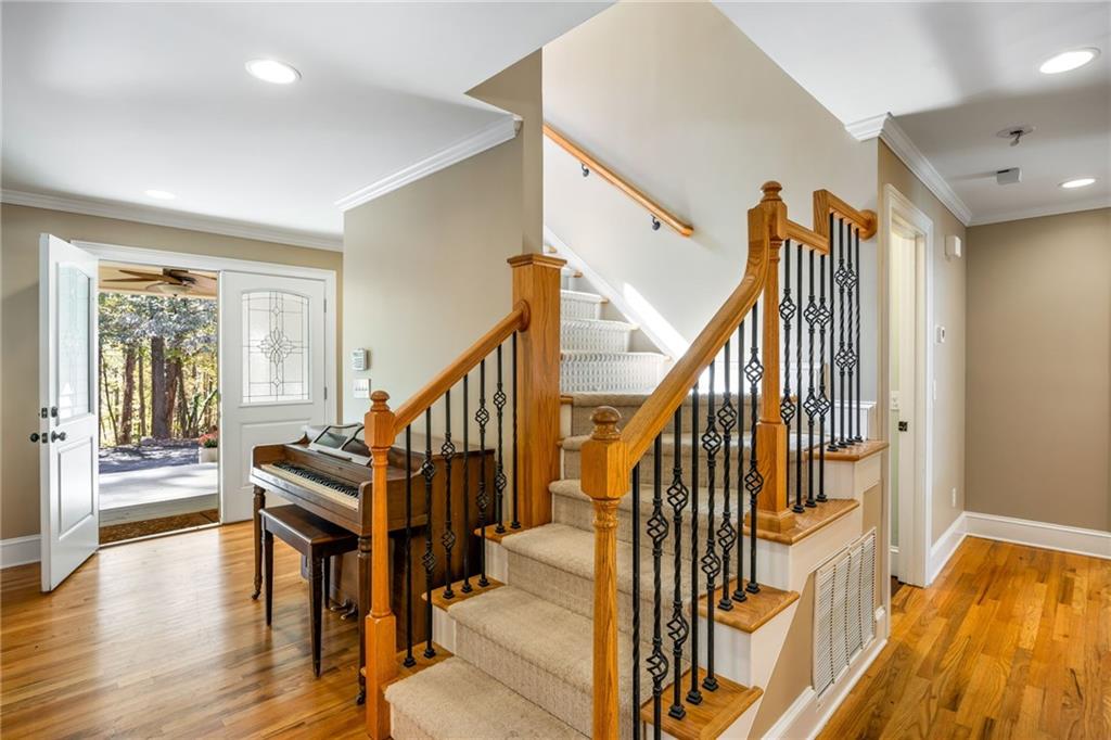 1505 Old John Ward Road Marietta, GA 30064 - Photo 3 of 46 a view of entryway and hall with wooden floor