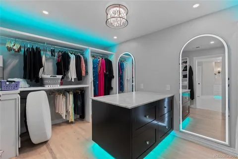 a view of a kitchen with furniture and window