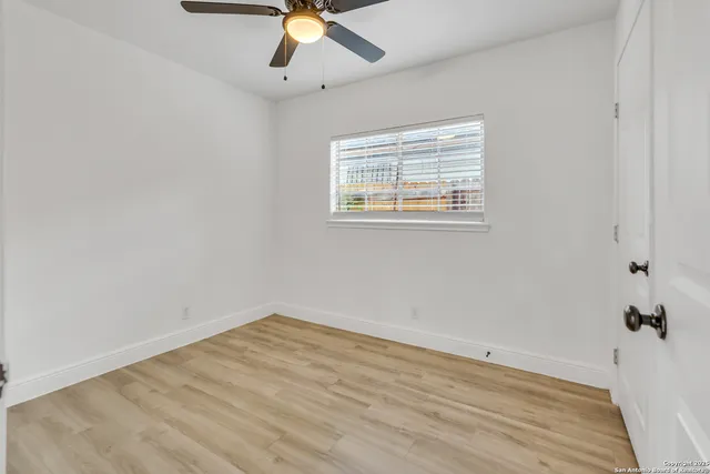 an empty room with a window