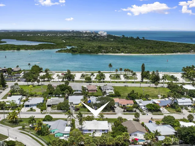 a view of a city with an ocean