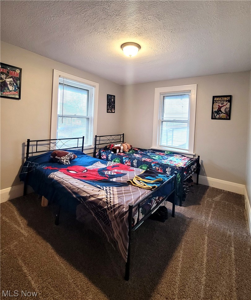447 Cherry Road Northwest Massillon, OH 44647 - Photo 17 of 25 Bedroom featuring a textured ceiling and carpet flooring