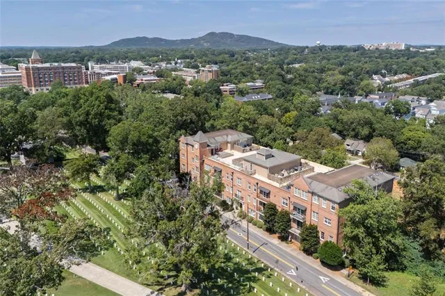 an aerial view of multiple house