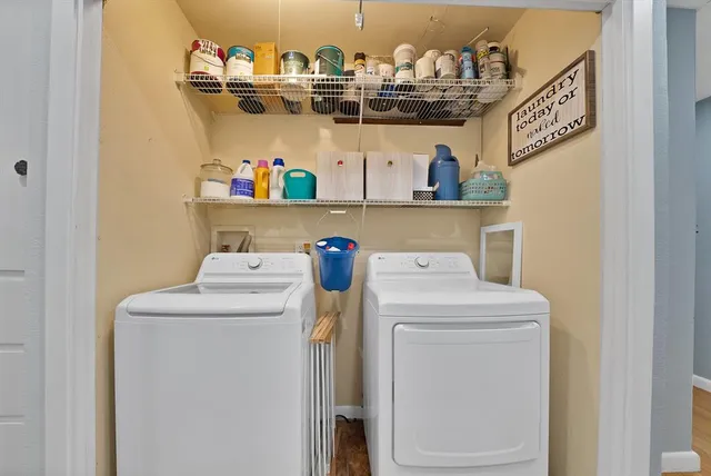a workspace with furniture and window