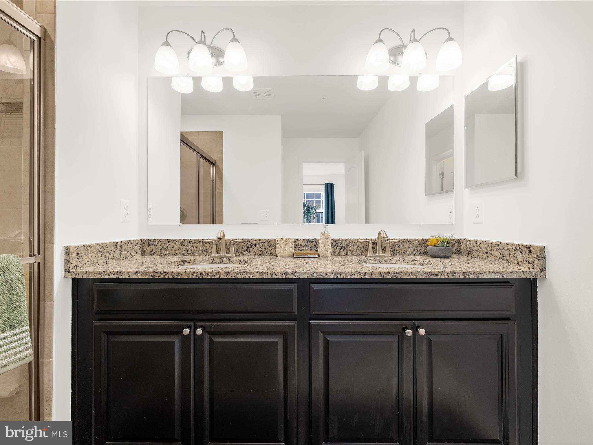 1008 Red Clover Road Gambrills, MD 21054 - Photo 26 of 51 a bathroom with a granite countertop sink and a mirror