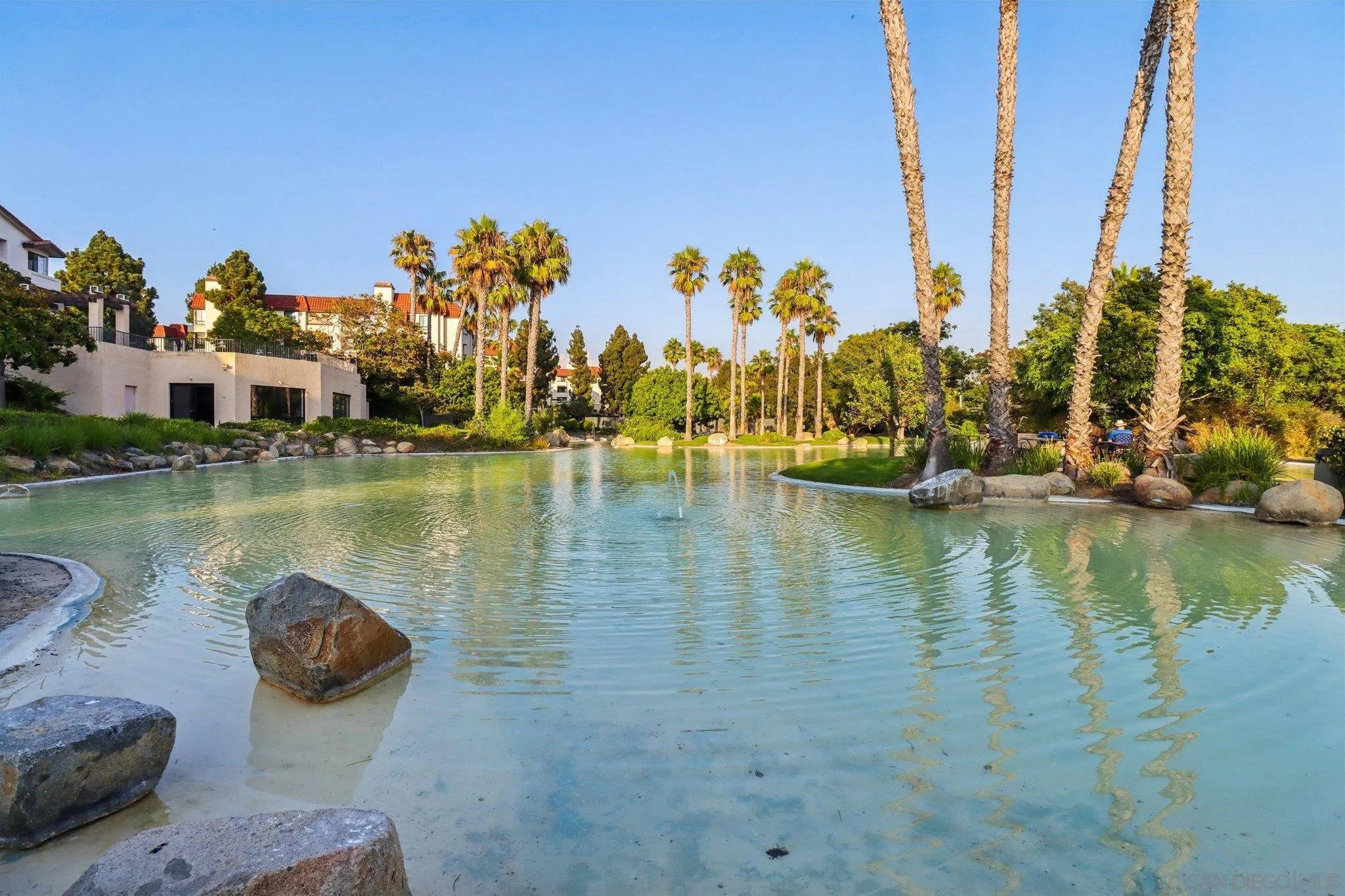 5645 Friars Road, Unit 386 San Diego, CA 92110 - Photo 38 of 45 a view of a lake with houses