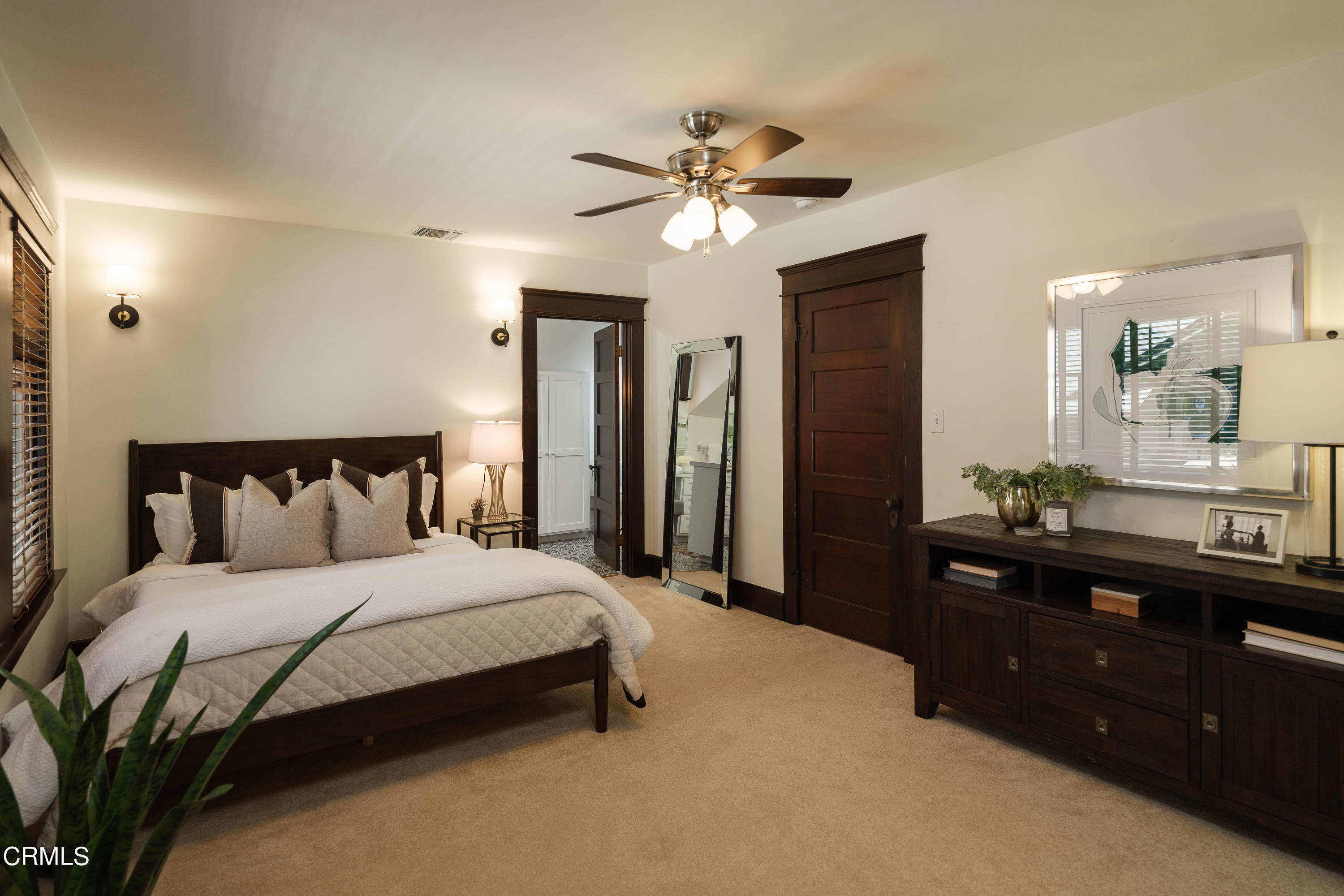 1836 Monterey Road South Pasadena, CA 91030 - Photo 12 of 24 a bedroom with a bed and a chandelier