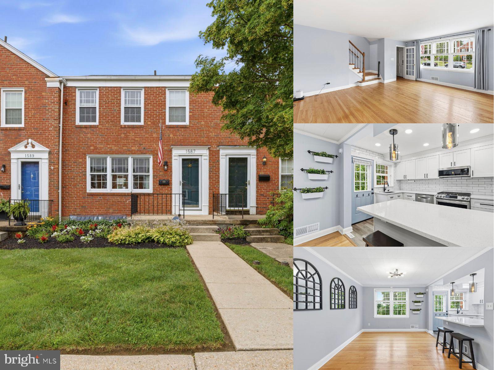 Charming brick townhouse with modern flair.
