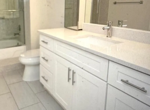 a bathroom with a sink and a toilet