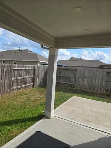 a view of a living room from a window