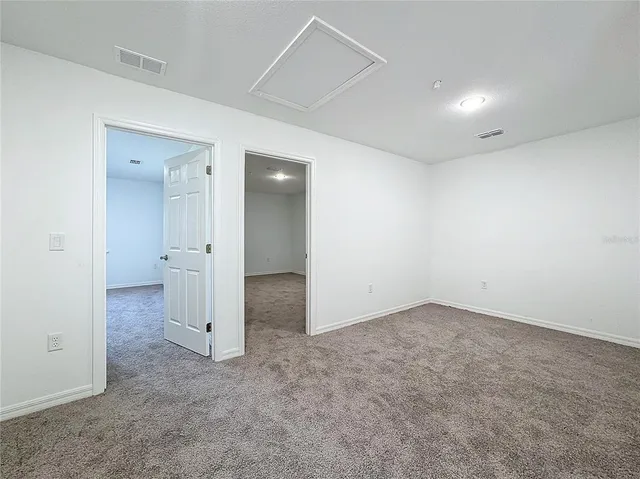 an empty room with a window