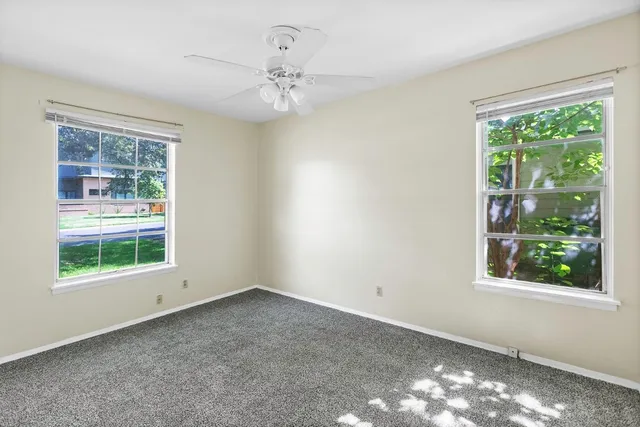 an empty room with a window