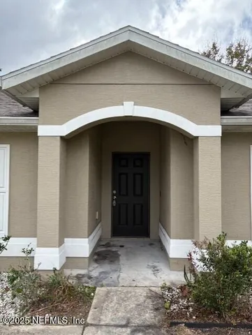 a front view of a house