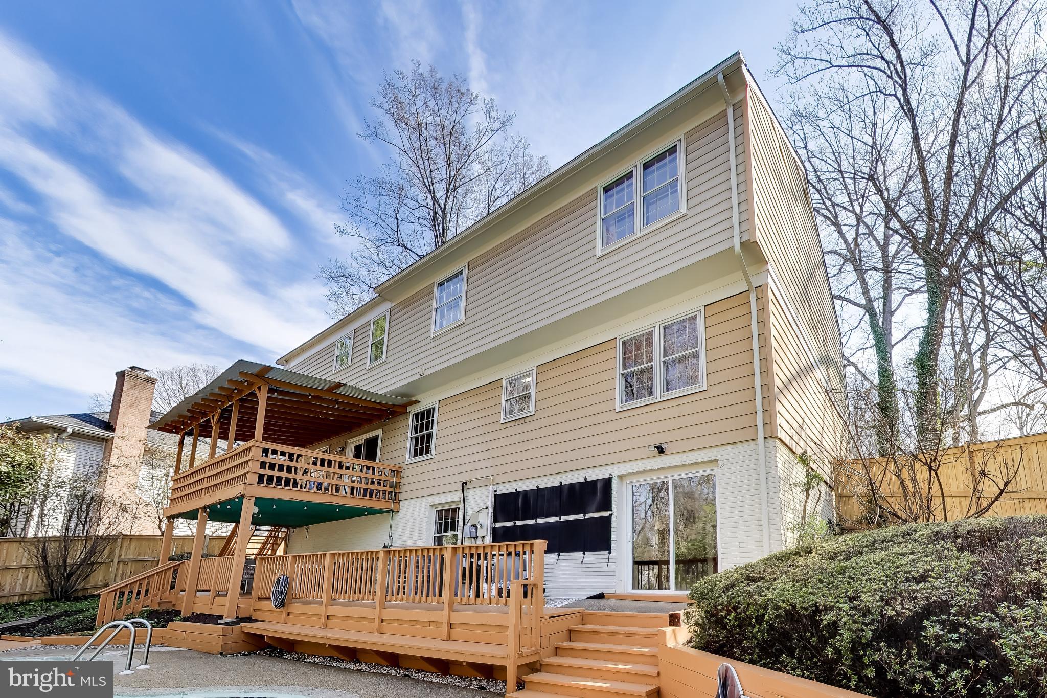 10150 Red Spruce Road Fairfax, VA 22032 - Photo 53 of 70 Rear Elevation and Dual-Level Covered Deck