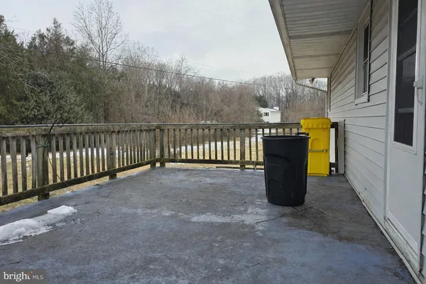 a view of backyard of house