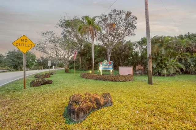 a view of a park with slide